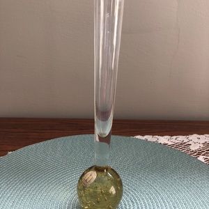 Blefeld & Co Vintage Handmade Portugal Bubble  Bud Vase With Name Tag Sticker